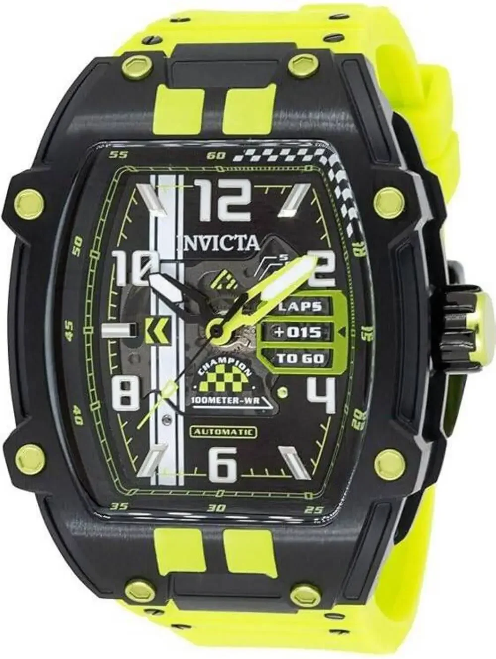 Invicta Men's S1 Rally Silicone Automatic Watch, 48mm Black (44145)